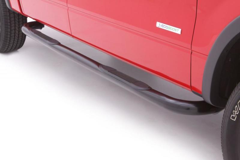 Load image into Gallery viewer, Lund 03-09 Dodge Ram 2500 Quad Cab 3in. Round Bent Steel Nerf Bars - Black
