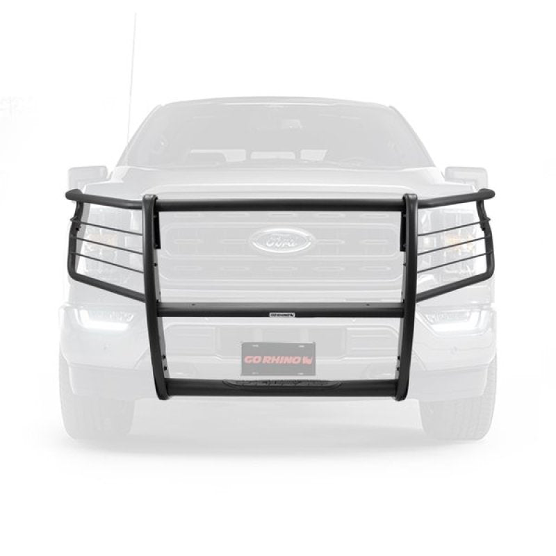 Load image into Gallery viewer, Go Rhino 21-24 Ford F-150 3100 Series StepGuard Center Grille + Brush Guards - Tex. Blk
