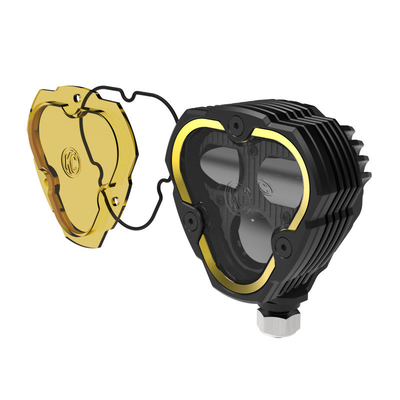 Load image into Gallery viewer, KC HiLiTES FLEX ERA 3 Dual Mode SAE Fog Light - Single Light Master Kit (w/Clear + Yellow Lens)
