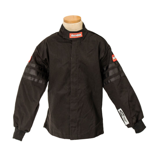 RaceQuip Black Trim SFI-1 JR. Jacket - Kids XSM