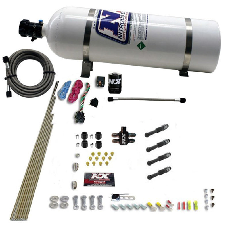 Load image into Gallery viewer, Nitrous Express Dry Direct Port Nitrous Kit 4 Cyl w/15lb Bottle
