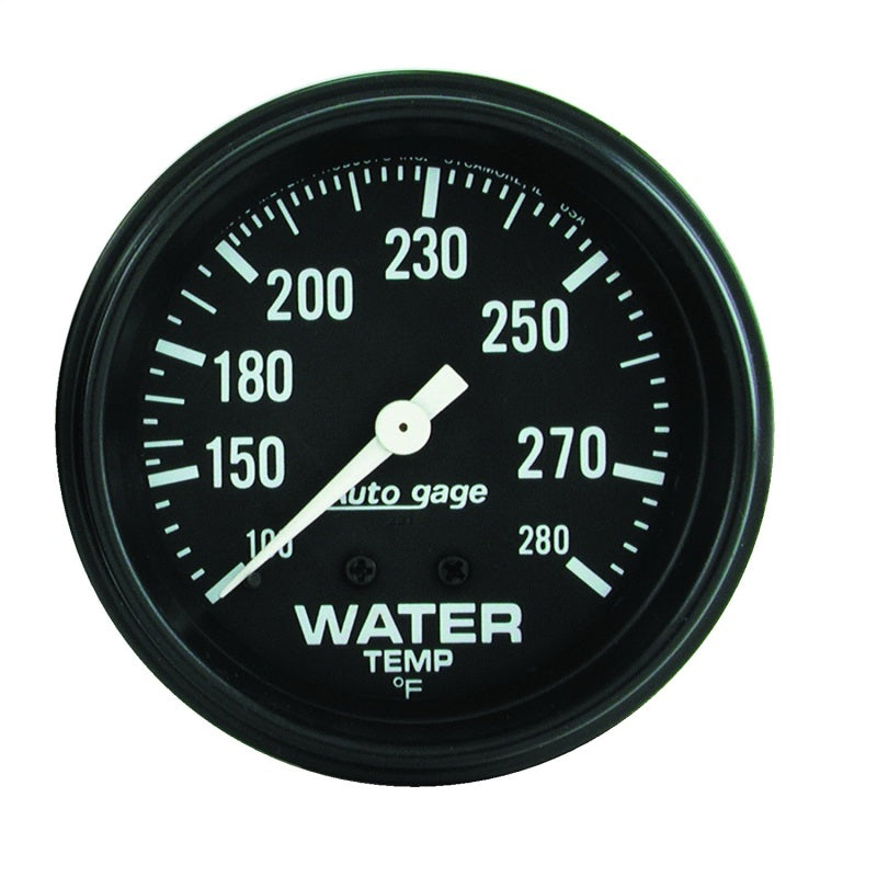 Load image into Gallery viewer, Autometer AutoGage 2 5/8in Mechanical 100-280 Deg Water Temp Gauge - Black
