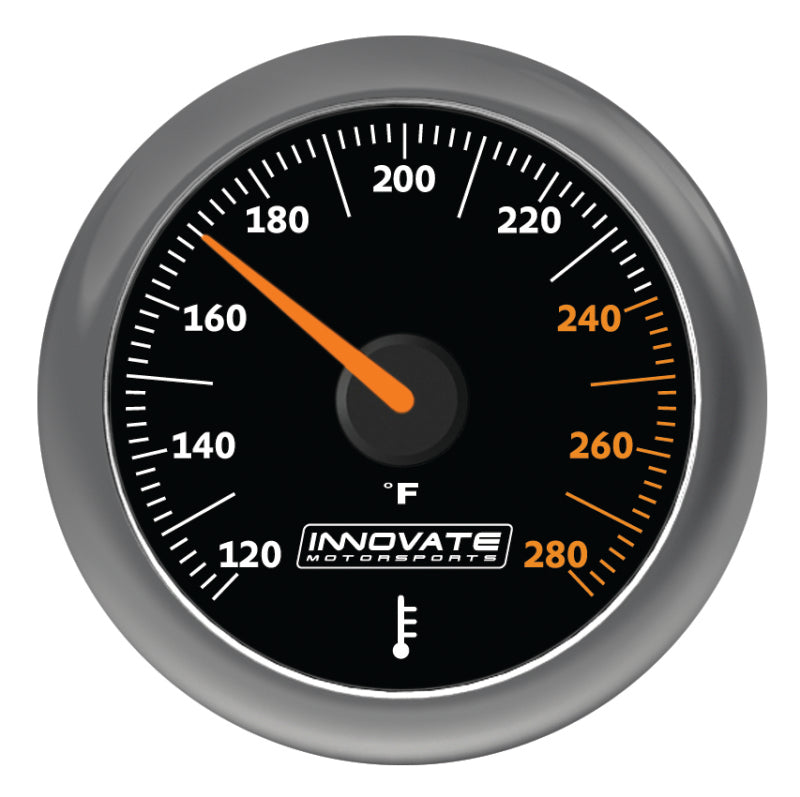 Load image into Gallery viewer, Innovate MTX Analog Oil/Water Temp Gauge Kit - Black Dial
