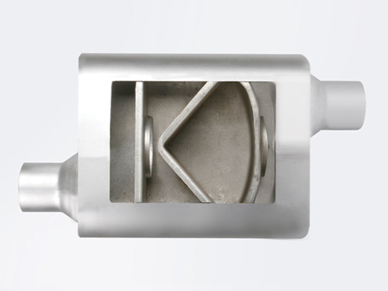 Load image into Gallery viewer, aFe Scorpion Replacement Alum Steel Muffler 2-1/2in In/Out Baffled Offset/Offset 13inL x10inW x4inH
