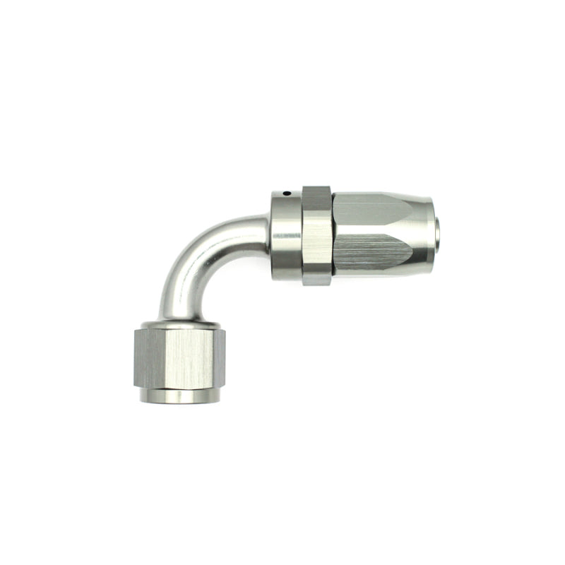 Load image into Gallery viewer, DeatschWerks 8AN Female Swivel 90-Degree Hose End CPE - Anodized Matte Black
