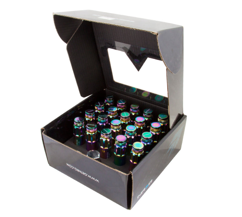 Load image into Gallery viewer, NRG 700 Series M12 X 1.5 Steel Lug Nut w/Dust Cap Cover Set 21 Pc w/Locks &amp; Lock Socket - Neochrome
