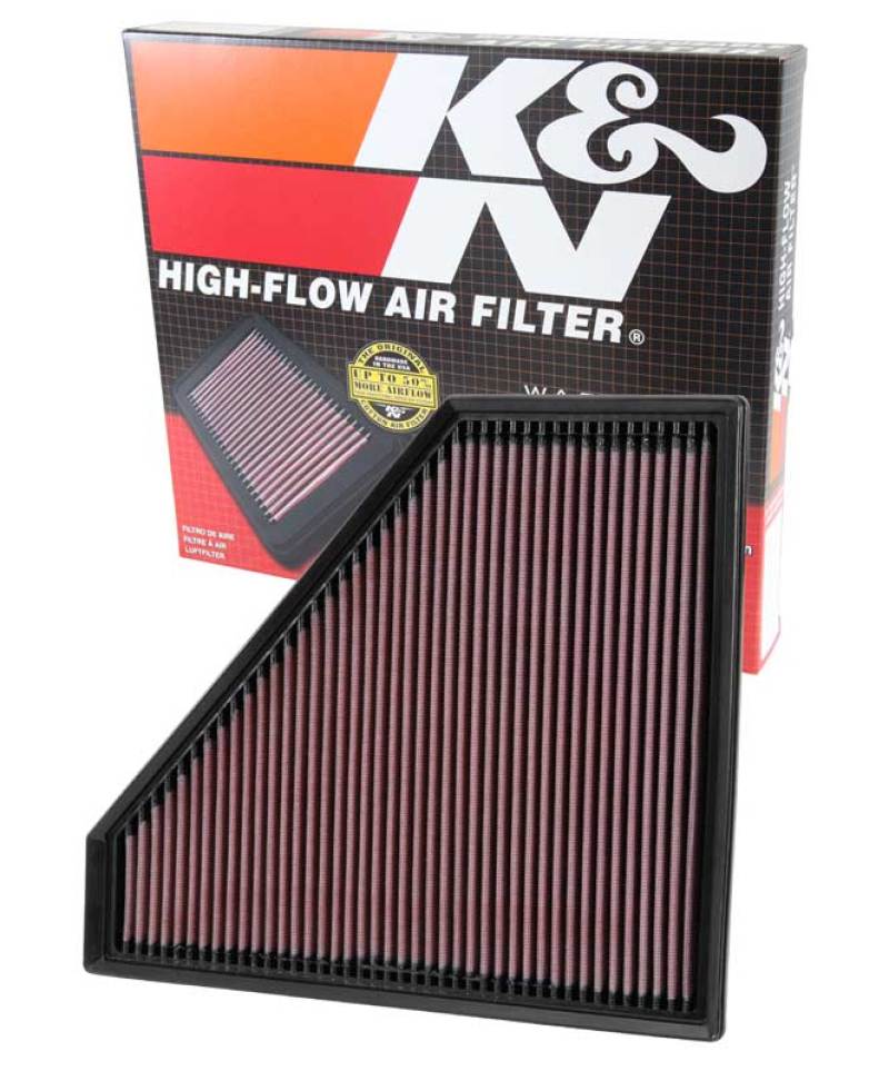 Load image into Gallery viewer, K&amp;N Replacement Panel Air Filter 12.313in OS L x 10.313in OS W x 1.188in H for 13-14 Cadillac ATS
