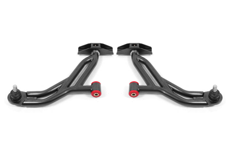 Load image into Gallery viewer, BMR Suspension 05-14 Ford Mustang Lower A-Arms - Black Hammertone - Non-Adjustable
