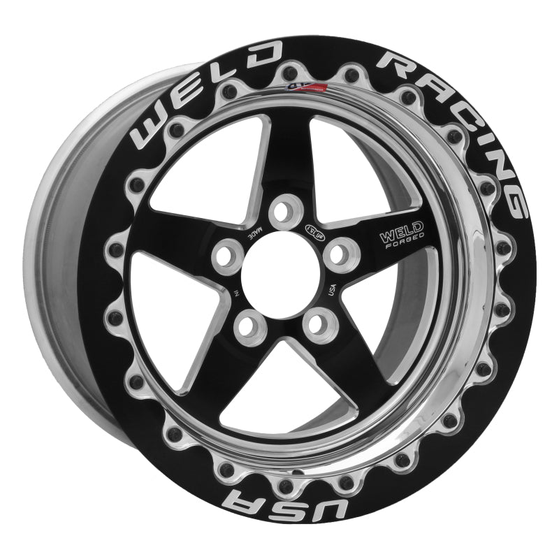 Load image into Gallery viewer, Weld S71 15x10.33 / 5x4.75 BP / 5.5in. BS Black Wheel (Medium Pad) - Black Single Beadlock MT
