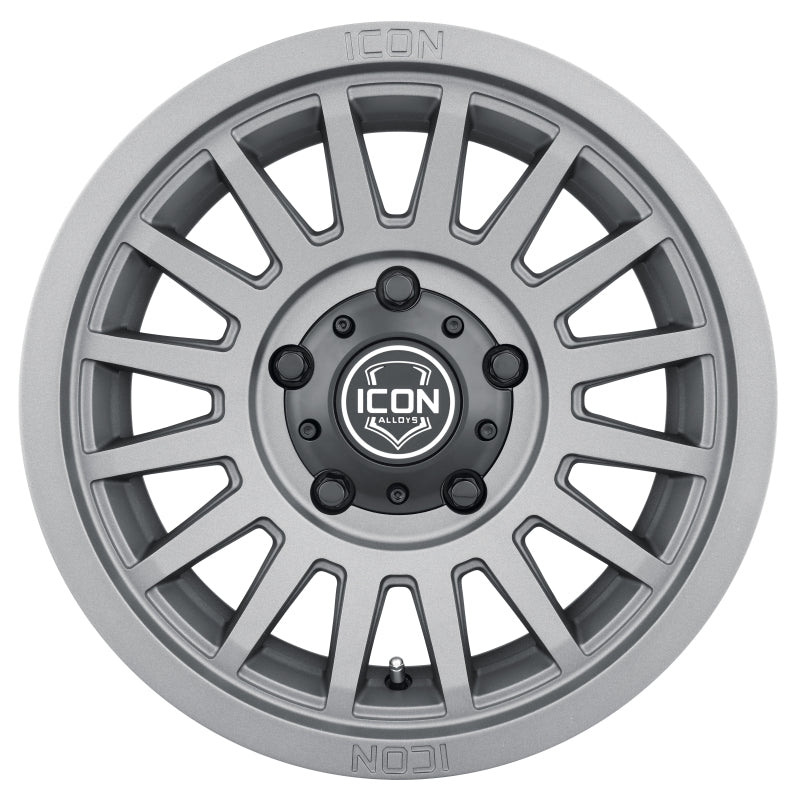 Load image into Gallery viewer, ICON Recon SLX 18x9 6x135 BP 6mm Offset 5.25in BS 87.1mm Hub Bore Charcoal Wheel

