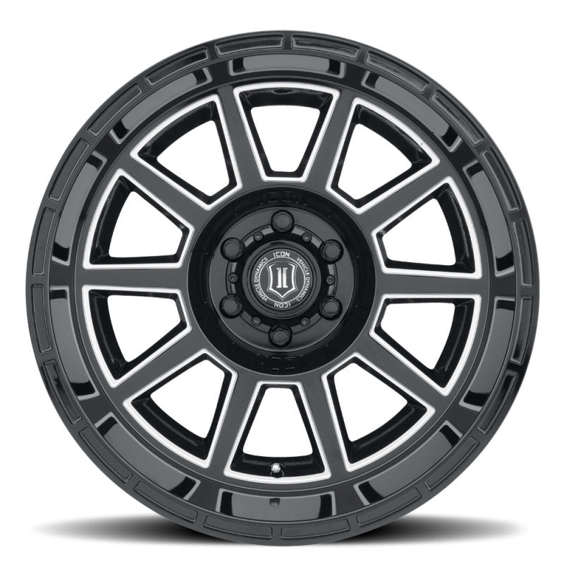 Load image into Gallery viewer, ICON Recoil 20x10 6x5.5 -24mm Offset 4.5in BS Gloss Black Milled Spokes Wheel
