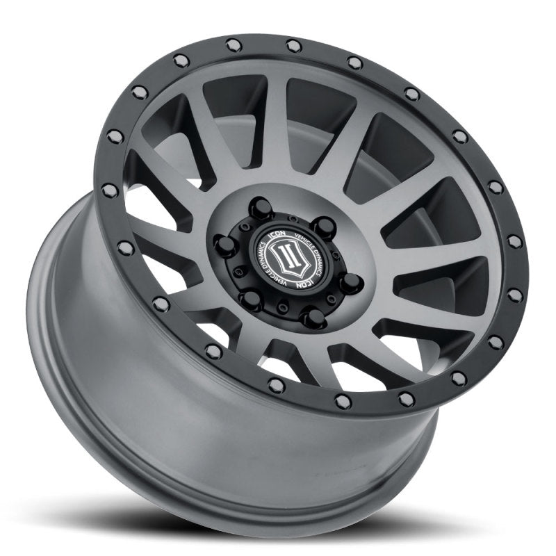 Load image into Gallery viewer, ICON Compression 18x9 5x5 -12mm Offset 4.5in BS Titanium Wheel
