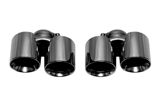 SOUL 12-16 Porsche 991.1 Carrera Base (without PSE) Bolt On Exhaust Tips - Black Chrome