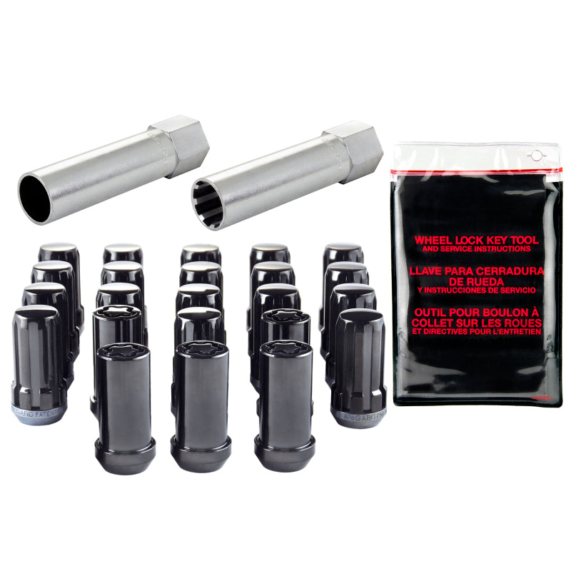 Load image into Gallery viewer, McGard SplineDrive Tuner 23-PC Jeep JL Install Kit w/Locks &amp; Tool (Cone) M14X1.5 / 22m Hex - Black
