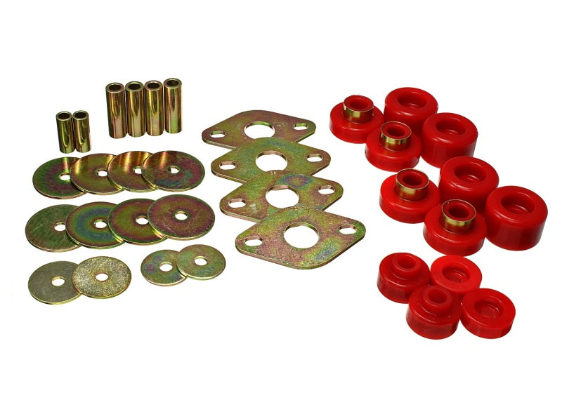 Load image into Gallery viewer, Energy Suspension 01-04 Toyota Tacoma Prerunner Body Mount Bushing Set - Red
