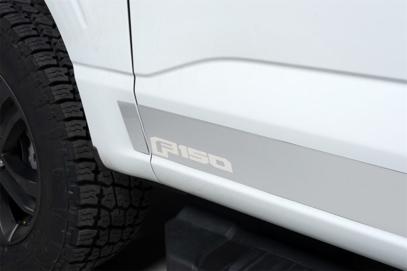 Load image into Gallery viewer, Putco 2021 Ford F-150 Super Crew 6.5ft Short Box Ford Licensed SS Rocker Panels (4.25in Tall 12pcs)
