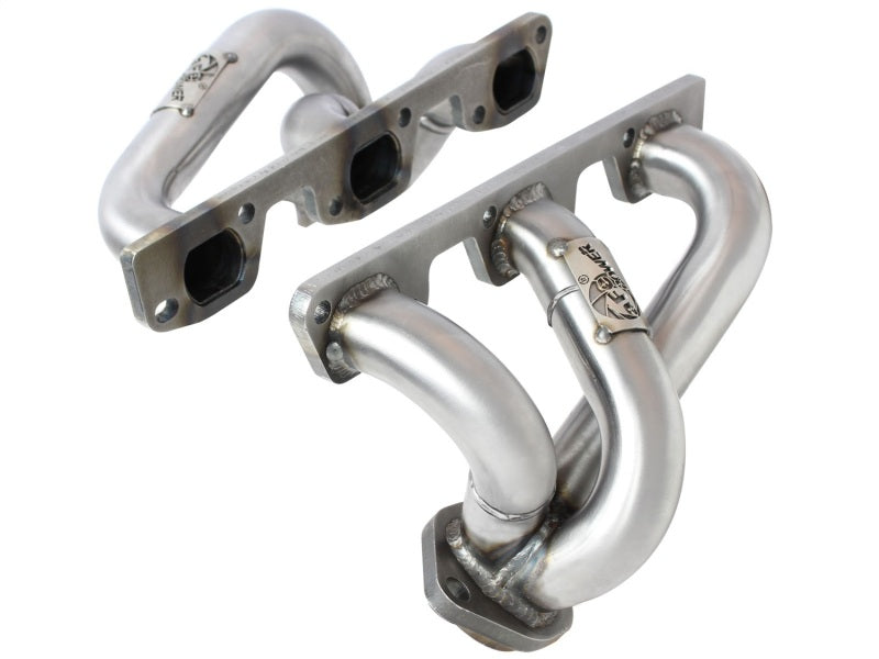 Load image into Gallery viewer, aFe Twisted Steel Header SS-409 HDR Jeep Wrangler JK 07-11 V6 3.8L
