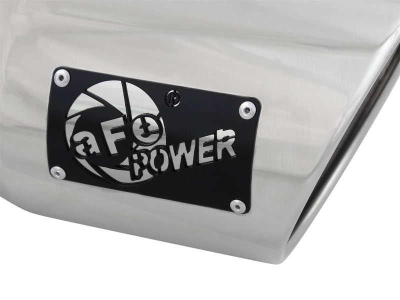 Load image into Gallery viewer, aFe MACH Force-XP 304 SS Right Side Single Wall Polished Exhaust Tip 4in Inlet x 6in Outlet x 12in L
