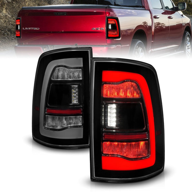 Load image into Gallery viewer, ANZO 09-18 Dodge Ram 1500 Sequential LED Taillights Smoke Black
