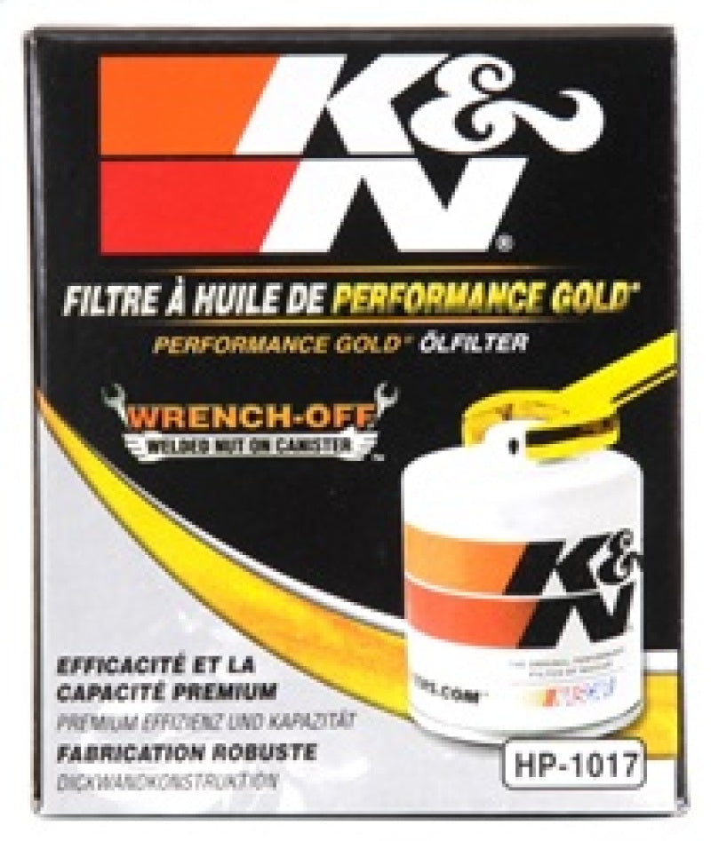 Load image into Gallery viewer, K&amp;N 3.74inch / 2.98 OD Performance Gold Oil Filter
