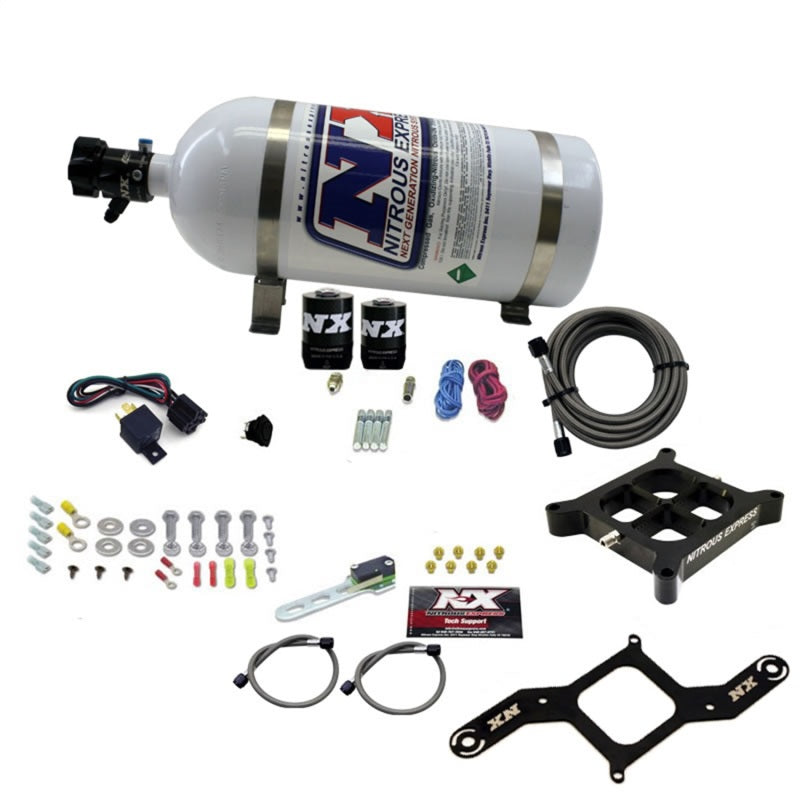 Load image into Gallery viewer, Nitrous Express 4150 Single Entry Crossbar Plate RNC Nitrous Kit (250-750HP) w/10lb Bottle
