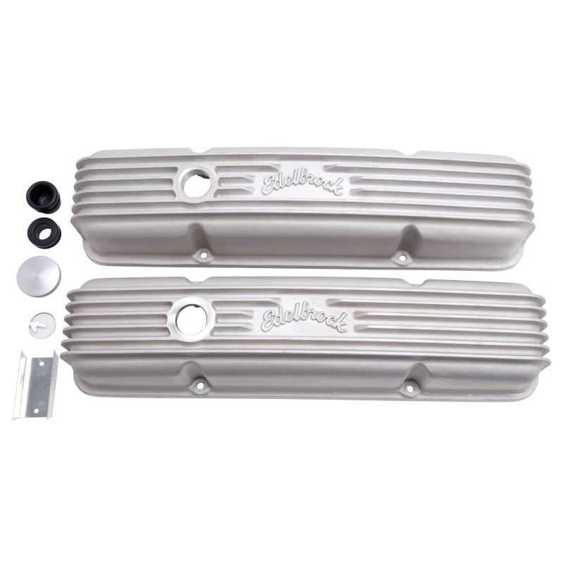 Load image into Gallery viewer, Edelbrock Valve Cover Classic Series Chevrolet 1959-1986 262-400 CI V8 w/ Oil Fill Hole Satin
