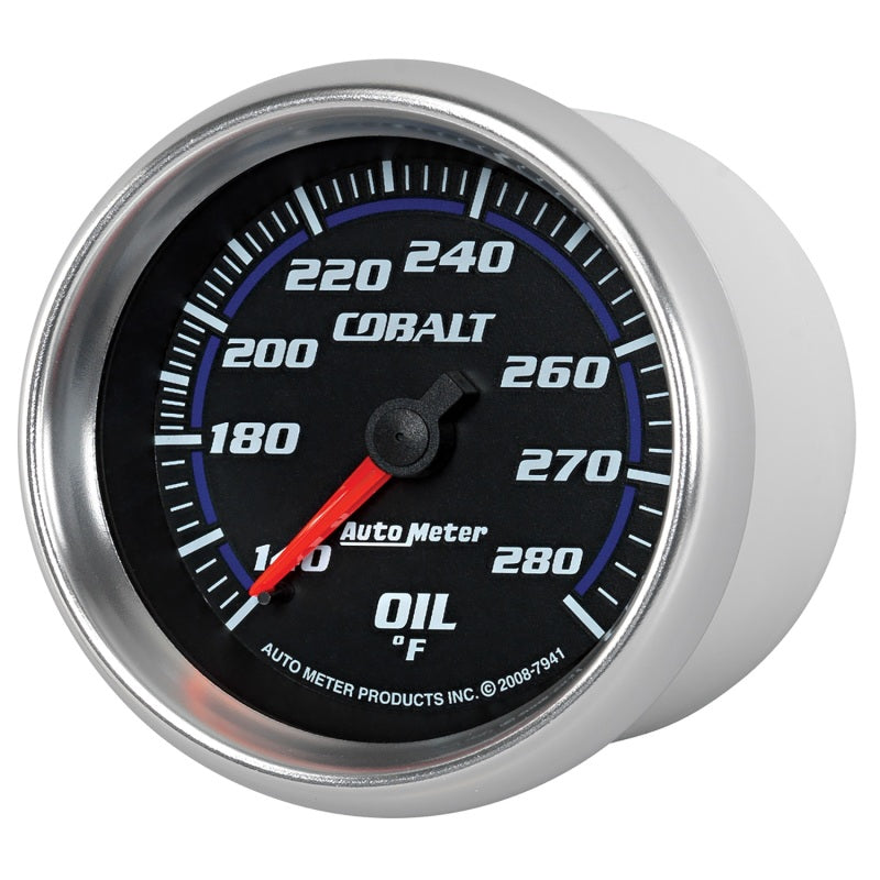 Load image into Gallery viewer, Autometer Cobalt 66.7mm 140-280 Degree F Mechanical Oil Temperature Gauge
