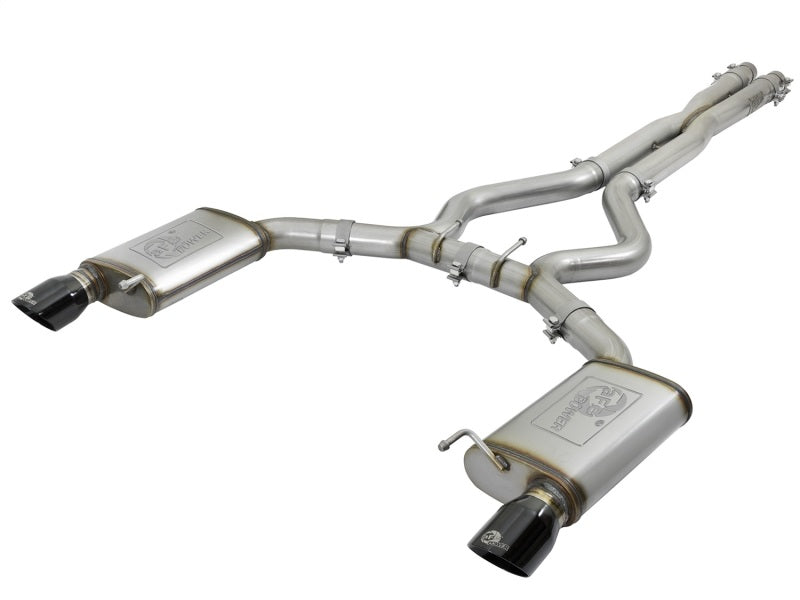 Load image into Gallery viewer, aFe MACHForce XP 3in 304 SS Cat-Back Exhausts w/ Black Tips 15-17 Ford Mustang GT V8-5.0L/V6-3.7L
