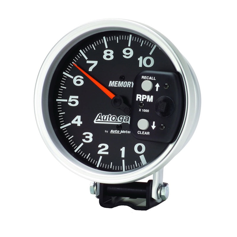 Load image into Gallery viewer, Autometer 5 inch 10,000 RPM w/ Peak Memory Pedestal Tachometer Auto Gage - Black
