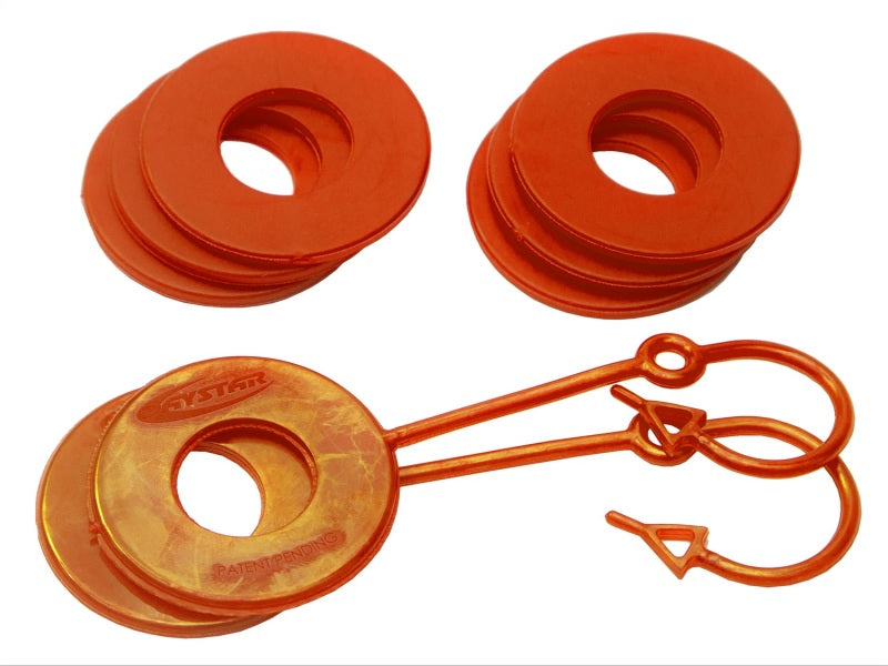 Load image into Gallery viewer, Daystar Fluorescent Orange D Ring Isolator w/Lock Washer Kit
