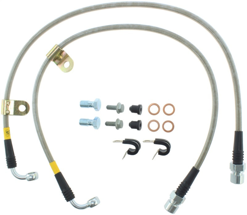 Load image into Gallery viewer, StopTech 05 Chrysler 300C 5.7L V8 w/ Vented Rear Disc Stainless Steel Front Brake Lines
