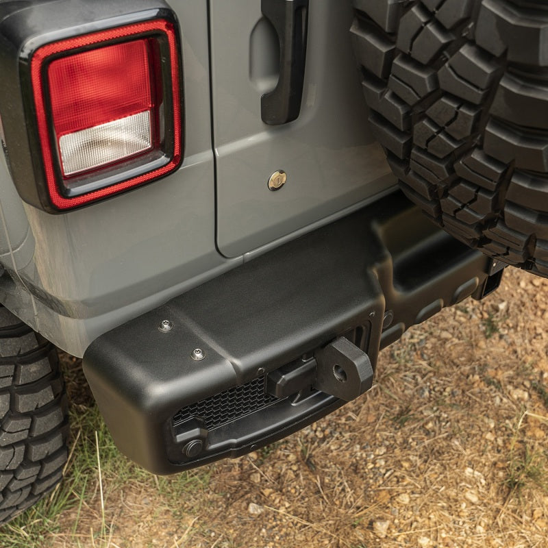 Load image into Gallery viewer, Rugged Ridge Spartacus Rear Bumper Black 18-20 Jeep Wrangler JL
