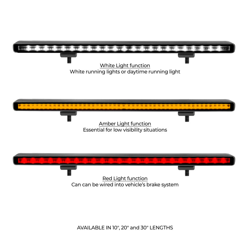Load image into Gallery viewer, Go Rhino Xplor Flash Series Sgl Multi Function LED Light Bar (Track Mount) 10in. - Blk
