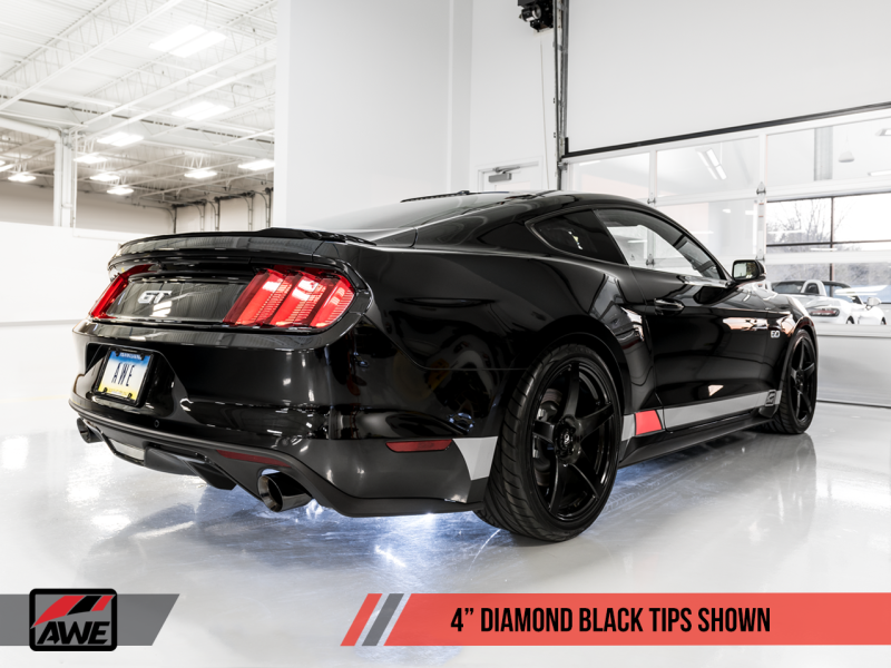 Load image into Gallery viewer, AWE Tuning S550 Mustang GT Cat-Back Exhaust - Touring Edition (Diamond Black Tips)
