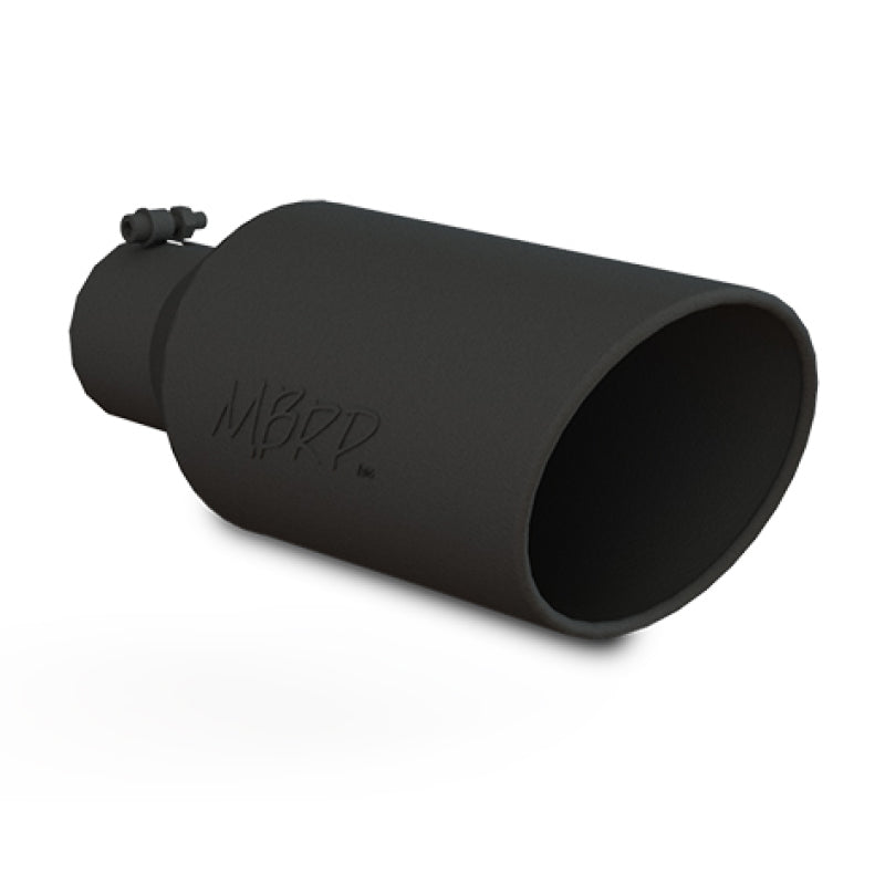 Load image into Gallery viewer, MBRP Universal Exhaust Tip 7in O.D. Rolled End 4in Inlet 18in Length - Black

