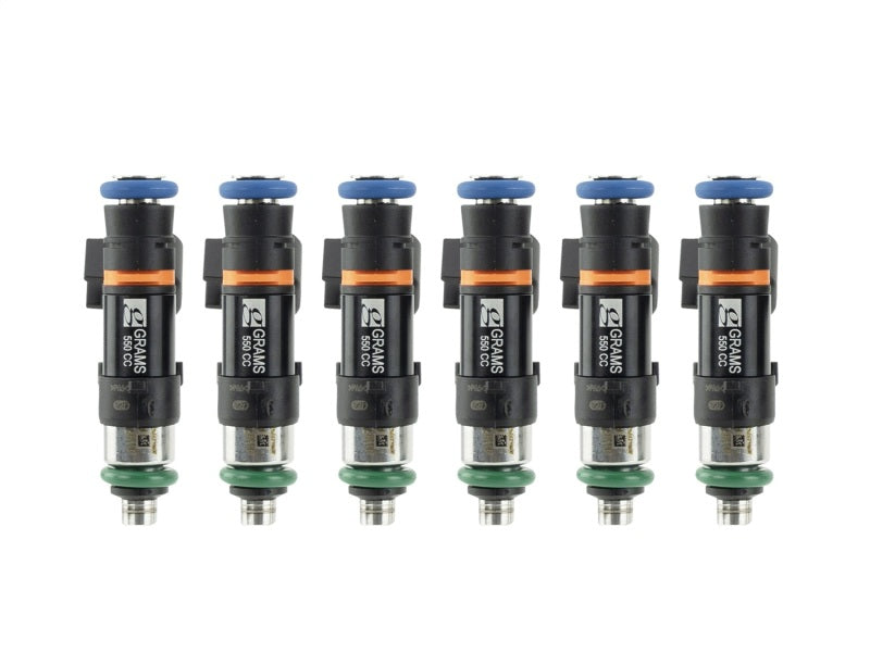 Load image into Gallery viewer, Grams Performance Nissan R32/R34/RB26DETT (Top Feed Only 14mm) 550cc Fuel Injectors (Set of 6)
