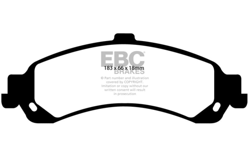 Load image into Gallery viewer, EBC 02 Cadillac Escalade 5.3 (PBR rear caliper) Ultimax2 Rear Brake Pads
