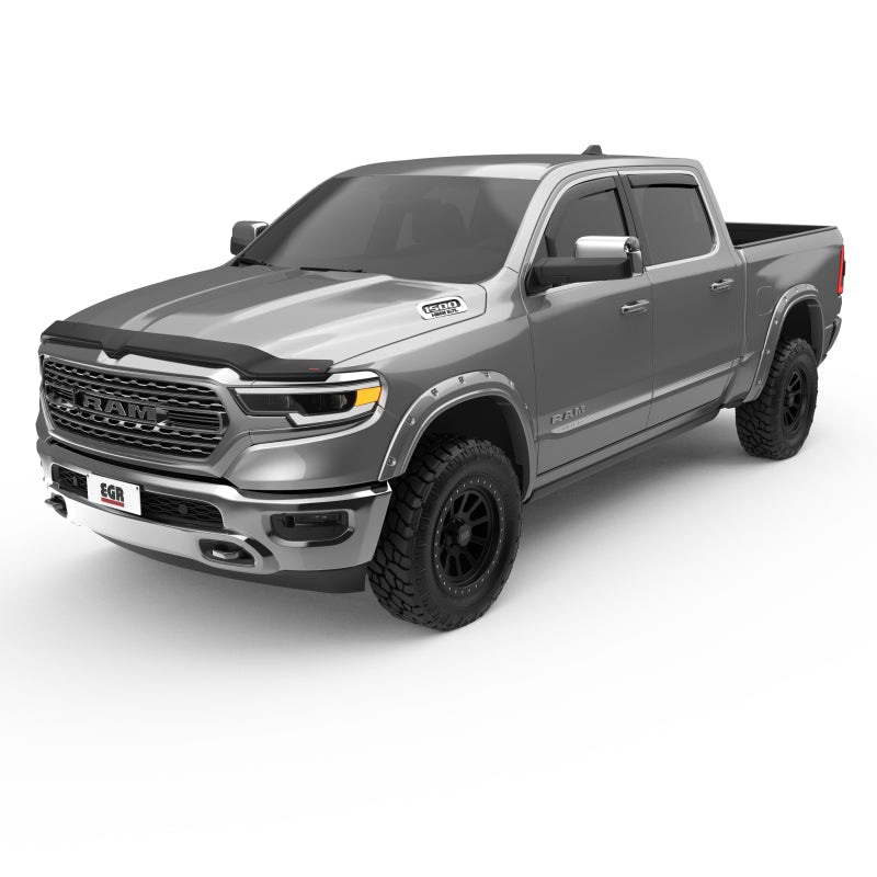 Load image into Gallery viewer, EGR 2019 Dodge Ram 1500 Crew Cab SlimLine In-Channel WindowVisors Set of 4 - Matte Black
