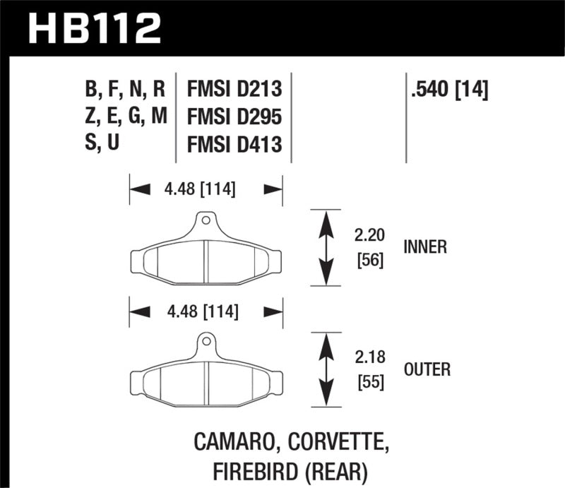 Load image into Gallery viewer, Hawk 84-96 Corvette /88.5-97 Pontiac Firebird Blue 9012 Race Rear Brake Pad
