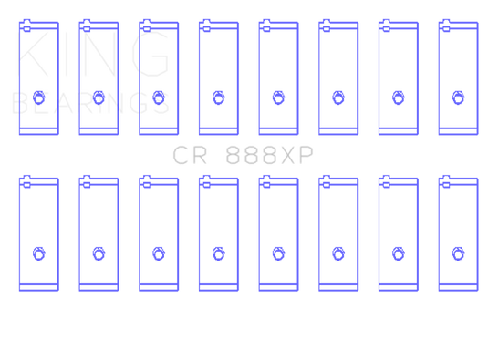 King Engine Bearings Toyota 1UZ-FE / 2UZ-FE / 3UZ-FE (Size +0.25mm) Connecting Rod Bearing Set