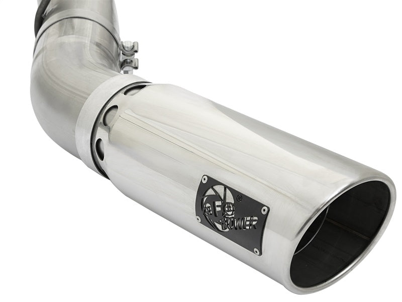 Load image into Gallery viewer, aFe LARGE BORE HD 5in 409-SS DPF-Back Exhaust w/Polished Tip 2017 GM Duramax V8-6.6L (td) L5P

