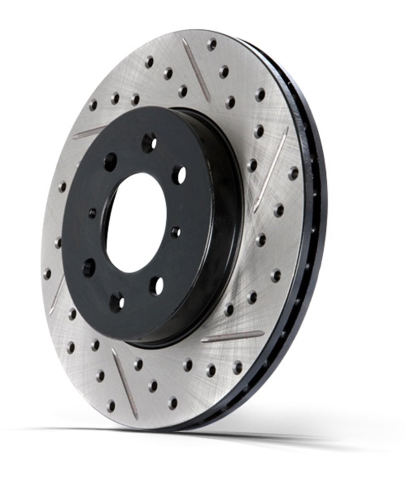 Load image into Gallery viewer, StopTech Select Sport 06-15 Dodge Charger/ 05-15 Chrysler 300 Slotted/Drilled Left Rear Brake Rotor
