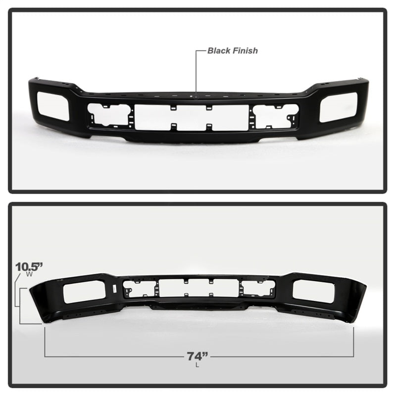 Load image into Gallery viewer, Spyder Ford F150 18-20 KING RANCH LIMITED w/Fog Lights Hole Front Bumper- Black (OEM JL3Z17757EAPTM)
