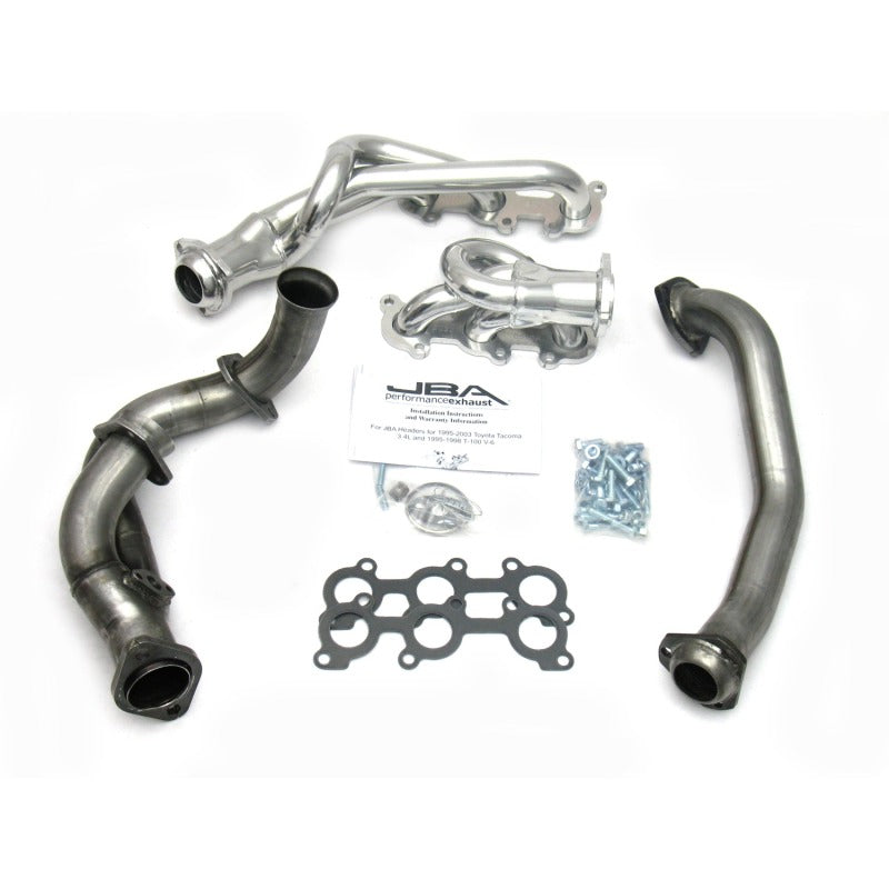 Load image into Gallery viewer, JBA 95-00 Toyota 3.4L V6 w/o EGR 1-1/2in Primary Silver Ctd Cat4Ward Header
