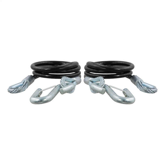 RockJock Curt Towing Safety Cable Kit 44 1/2in Long w/ 2 Snap Hooks 5000lbs 2-Pack