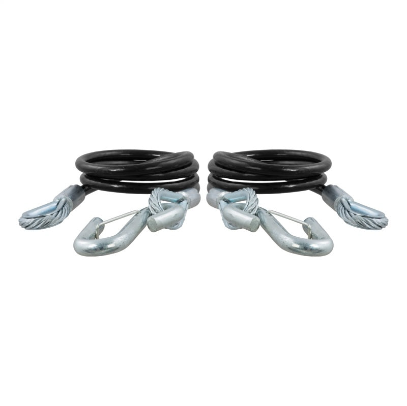 Load image into Gallery viewer, RockJock Curt Towing Safety Cable Kit 44 1/2in Long w/ 2 Snap Hooks 5000lbs 2-Pack
