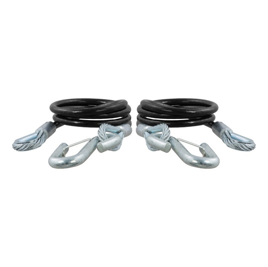 RockJock Curt Towing Safety Cable Kit 44 1/2in Long w/ 2 Snap Hooks 5000lbs 2-Pack