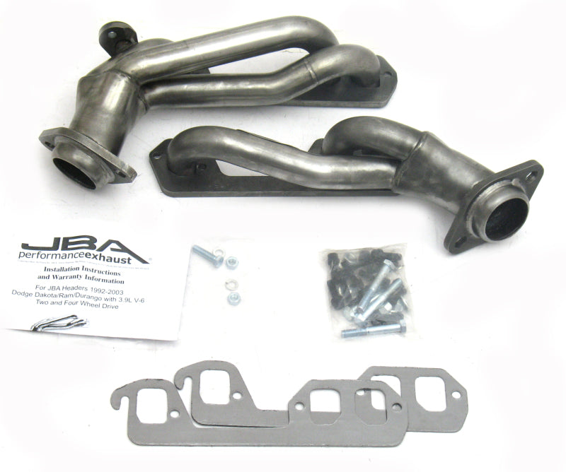 Load image into Gallery viewer, JBA 92-95 Dodge Truck 3.9L V6 1-1/2in Primary Raw 409SS Cat4Ward Header
