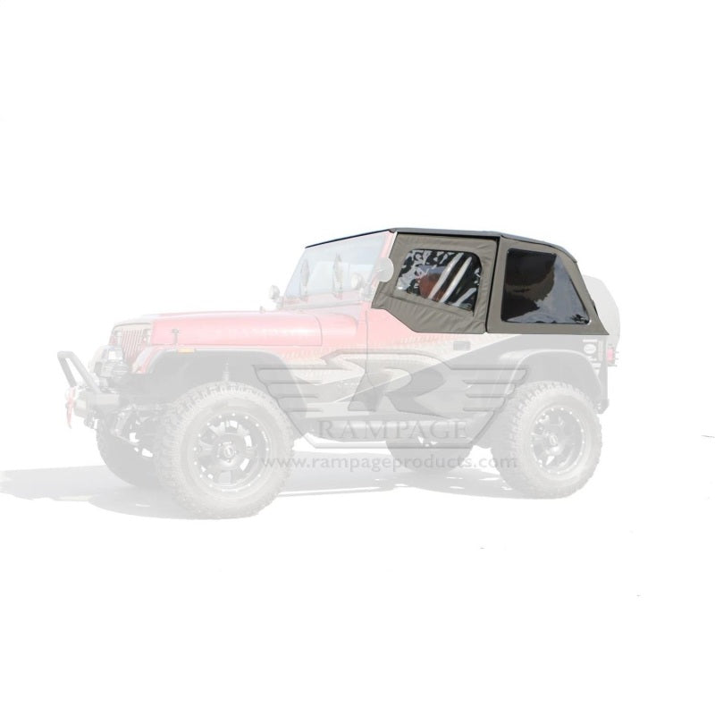 Load image into Gallery viewer, Rampage 1992-1995 Jeep Wrangler(YJ) Frameless Soft Top Kit - Black Diamond
