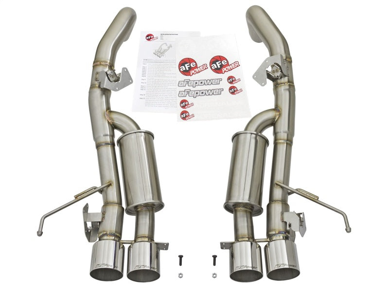 Load image into Gallery viewer, aFe MACHForce XP 3in-2 1/2in Axle Back 304SS Exhaust w/ Polished Tips 14-17 Chevy Corvette V8-6.2L
